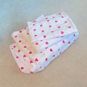 Pottery Barn Kids Full Heart sheet set - EUC